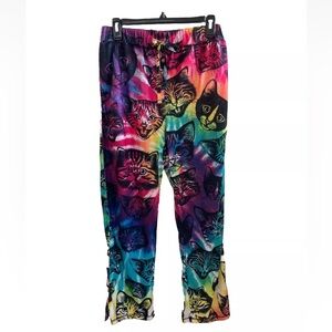 Top Drawer Rainbow Tie Die Cat Pants Size Medium
